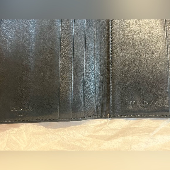 Authentic PRADA BLACK NYLON Trifold WALLET - Picture 6 of 8
